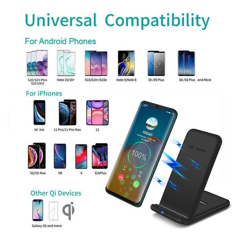 FDGAO 30W Qi Wireless Charger Station for Samsung S20 S10 F