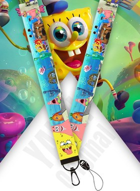 New cartoon mobile phone lanyard wrist strap key ring sling