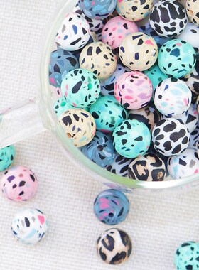 Printer Silicone Beads Teether Teething Chain Beads Baby In