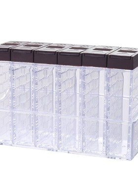 Plastic Food Storage Boxs Transparent Kitchen Spice Jar Box