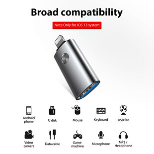 !ACCEZZ OTG Adapter for Lighting to USB For iPhone 7 8 Plus