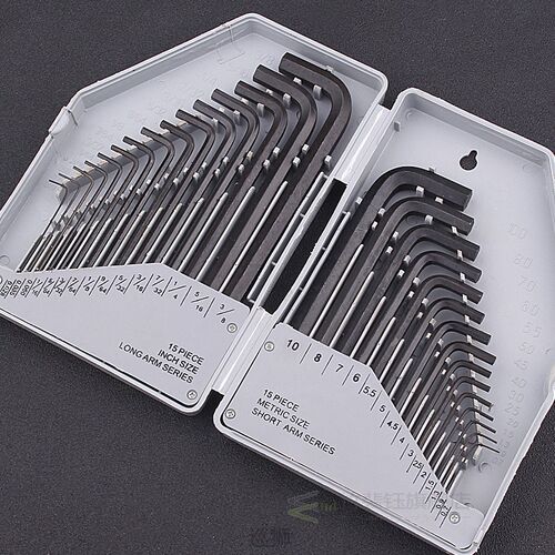 New 0.7-10mm Allen Wrench Imperial Hex Key 30pcs/set Repair