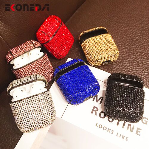 EKONEDA For airpods case Luxury Hard Girl Diamonds pure col