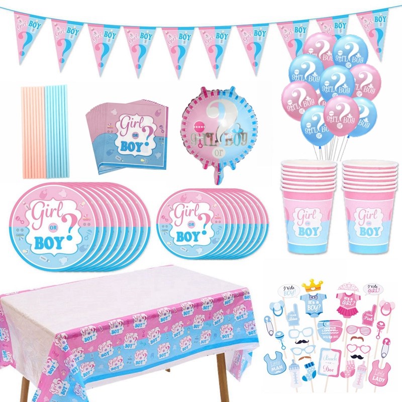 Gender Reveal Party Decoration Boy or Girl Banner