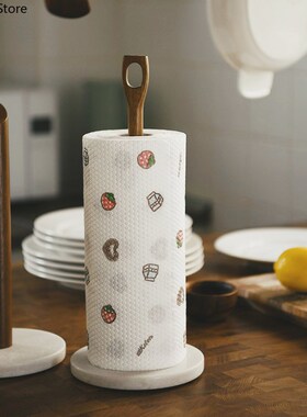 Nordic Kitchen Napkin Roll Paper Towel Rack Household Solid