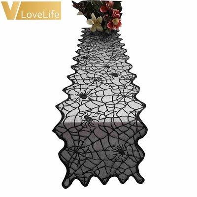 Table cover Black Lace Table Cloth Table Runner Round