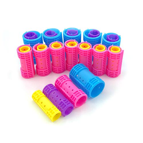 28pcs/set 4 Sizes Snap on Hair Rollers Plastic Hair Curlers