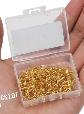 DONQL 50/100pcs Fishing Hooks Set Single Circle Fishhook Fly