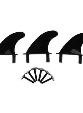 3Pcs Performance Plastic Soft op Surfboard Fins + Replacet 6