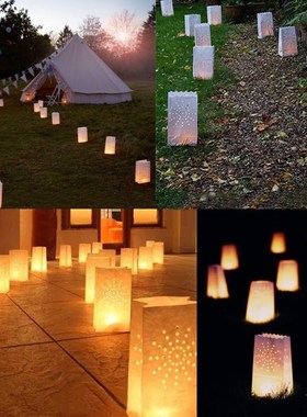 10pcs Festival Lantern Heart Tea light Holder Luminaria