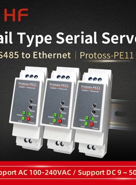 HF Protoss PE11 DIN Rail Modbus RS485 Serial Port To Ethern