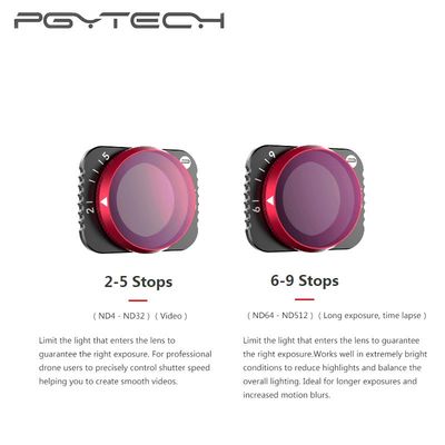 PGYTECH Mavic Air 2 VND Filter 2 to 5-stops 6 to 9-stops Qui