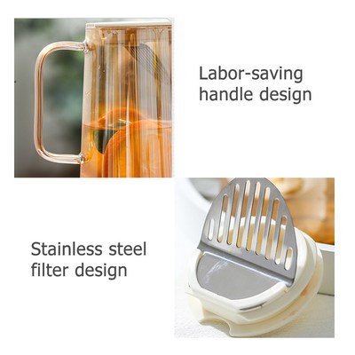 MEMDOO Water Jug Glass Kettle Bottle Pitcher Water Jar Trans