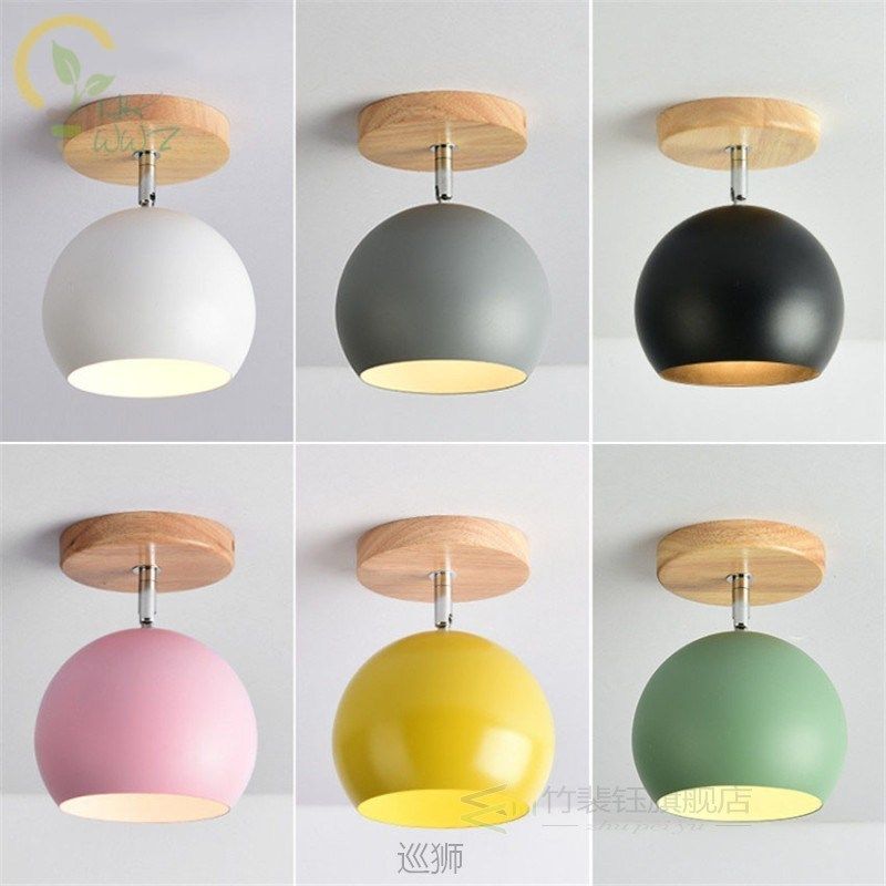 Modern Colour Led Ceiling Lights with Metal Lampshade for Co