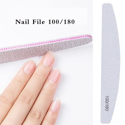 MSHARE Nail Files 100 180 25pcs Grits Nails Sanding File Bu
