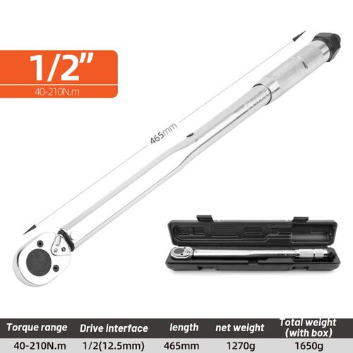 NEW 465mm 1/2 Inch Square Drive Adjustable Torque Wrench 40