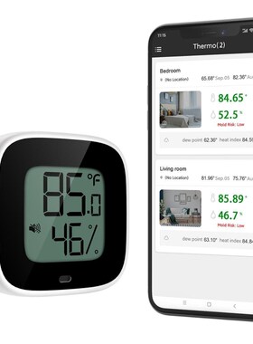 ORIA Wireless Thermometer Hygrometer Mini Bluetooth 5.0 Hum