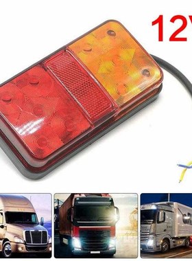 1 Pair 12V Rear Stop LED Lights Tail Brake Indicator Truck V