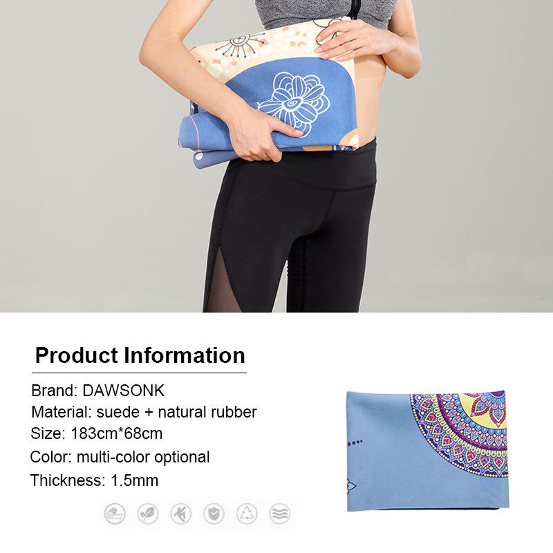 Yoga Mat Printing ltra-thin Folding Non-slip Cloth Towel Swe