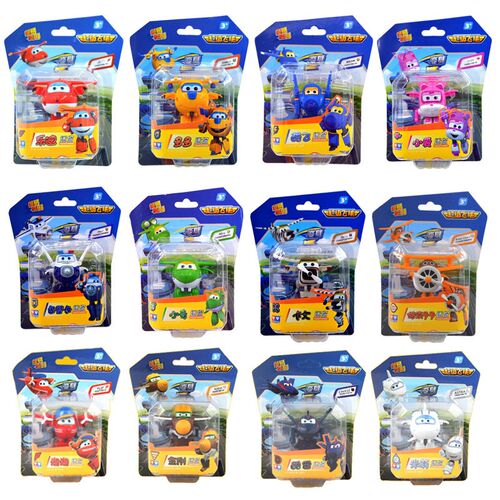 Mini Super Wings Airplane ABS Robot toys Action Figures Supe