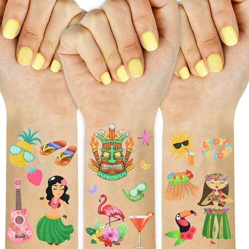 10Sheets Hawaiian Party Aloha Temporary Tattoo Sticker