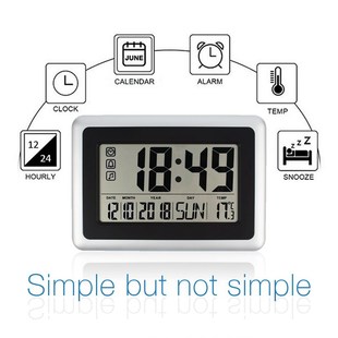 Large Display Digital Wall Clock,Silent Desk Shelf Clocks Ba