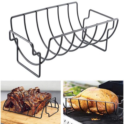 Portable Non-stick Outdoor Camping BBQ Barbecue Grilling Rib