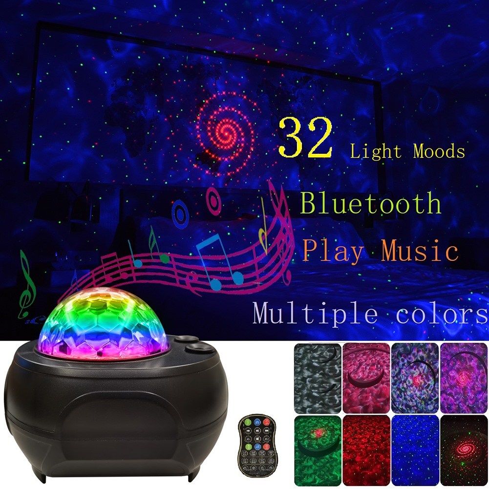 LED Star Projector Galaxy Night Lamp DC 5V Sound Control Co