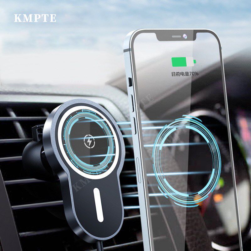 KMPTE 15W Quick QI Wireless Car Charger For iPhone 12 11 Pr