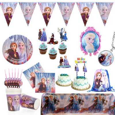 Frozen 2  Anna and Elsa Birthday Event Party Decoration