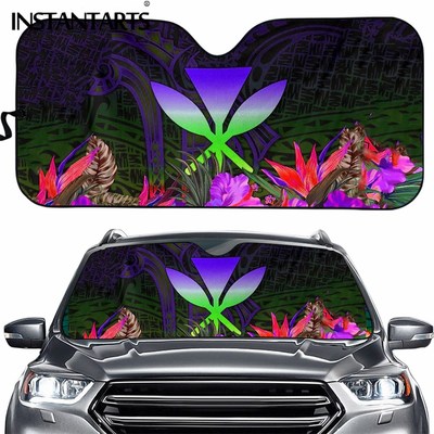 Hawaii Polynesian Plumeria Print Car Windshield Sunshades Au
