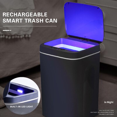 USB Charging 16L Smart Trash Can Automatic Sensor Dustbin I