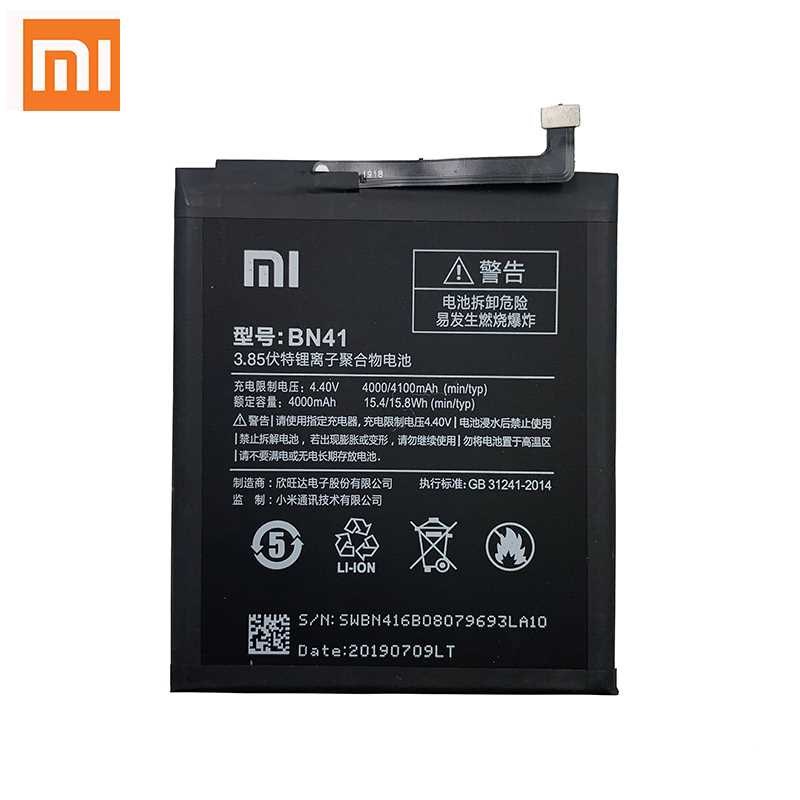 Xiao Mi Phone Battery 4100mAh BN41 Note4 Note4X For  Redmi N