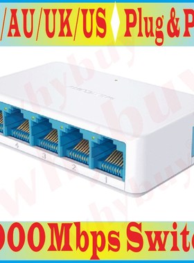5  High Speed Gigabit Mini Network Switch RJ45 1000Mbps