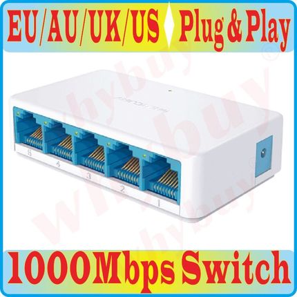 5  High Speed Gigabit Mini Network Switch RJ45 1000Mbps