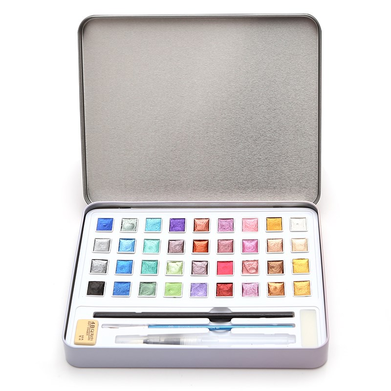 12 36 Glitter Watercolor Paints Metallic Solid Colors Metal
