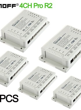 1-5PCS Sonoff 4CH pro R3 10A 4 Channel Wifi Smart Switch 433