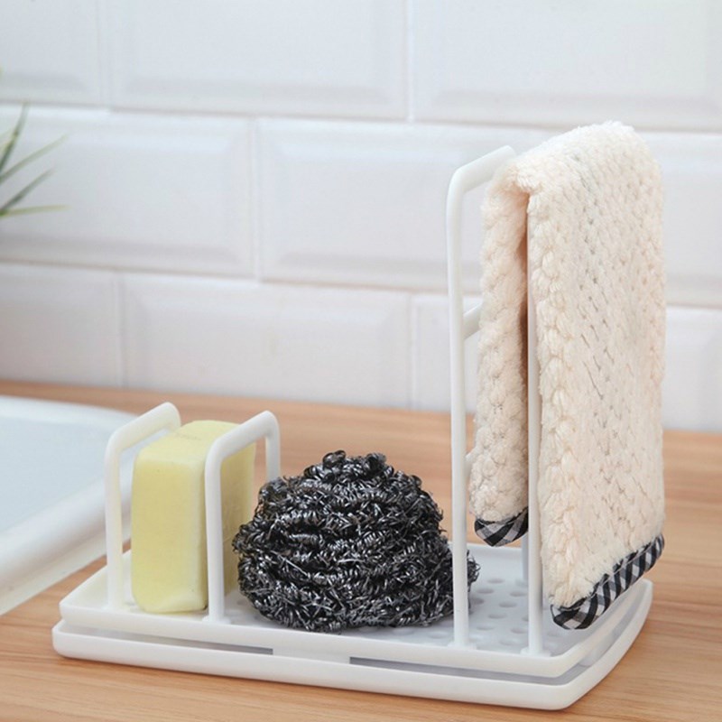 Kitchen Desktop Rag Rack Multi Function Dish Cloth Drain Fr