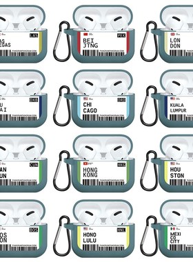 INS Bangkok Barcelona Berlin City Air Ticket Barcode Earpho