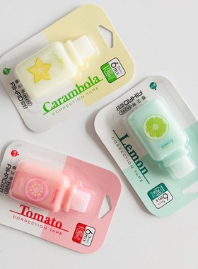 6 Meters Cute Lemon Tomato Caranbola Fruits Correction Tape