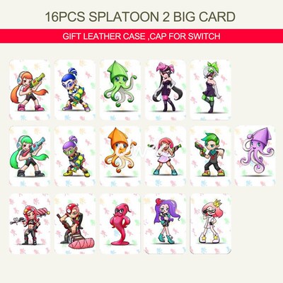 Full Set 16pcs Splatoon 2 Big NFC Game Card Of Amiibo Colle