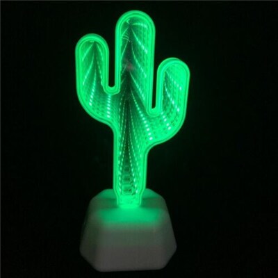 2020 Cute 3D Mirror Flamingo nicorn LED Infinity Tunnel Nigh