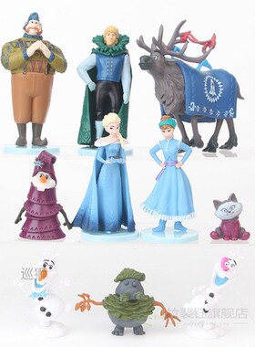 10cm  Princess Frozen Anime Cartoon Character Toy Set for Gi