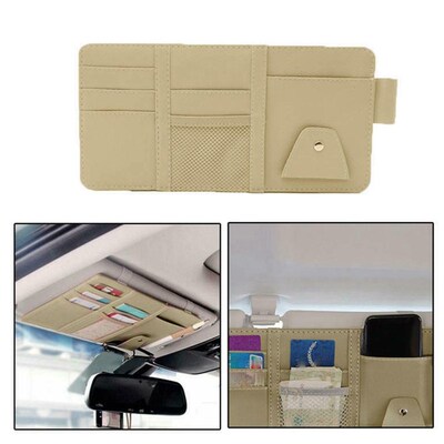 Car Ticket Receipt Card Peather Holder Bag for Auto Sun Viso