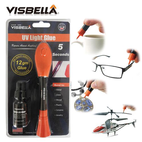 VISBELLA 5 Second Quick Fix Liquid Glue Pen UV Light Repair