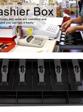 Store Cash Drawer 5 Grids 4 Coins Cashier Storage Box Cash D