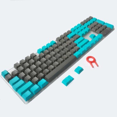 PBT keycaps Side/Front Printed ANSI Cherry MX Key Caps Blue