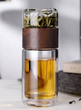 Glass-Bottle Tea-Water-Separation Double-Wall Creative 220ML