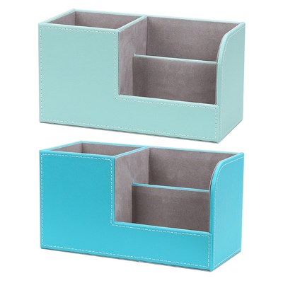 Multi Function Leather Desk Stationery Organizer Pen Pencil