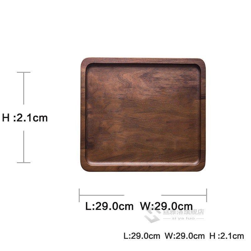 Creative Japanese wooden tray bread board black walnut tea t